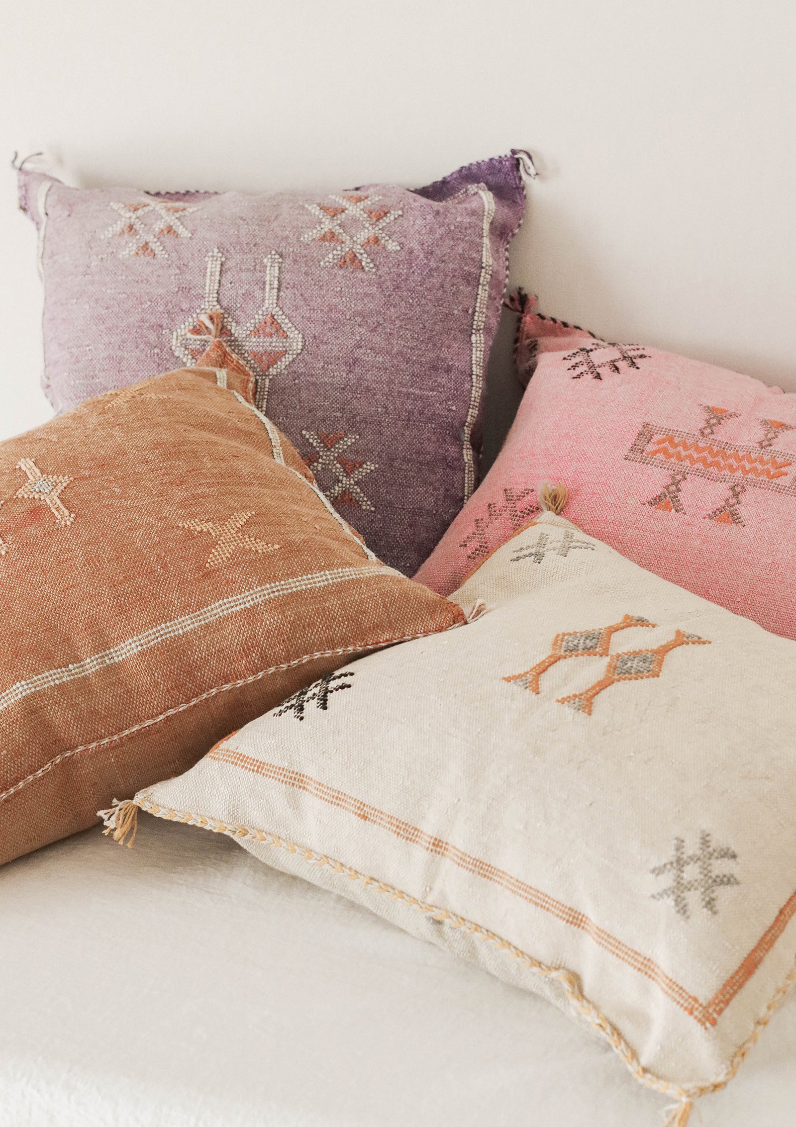 Moroccan cactus silk cushions hotsell